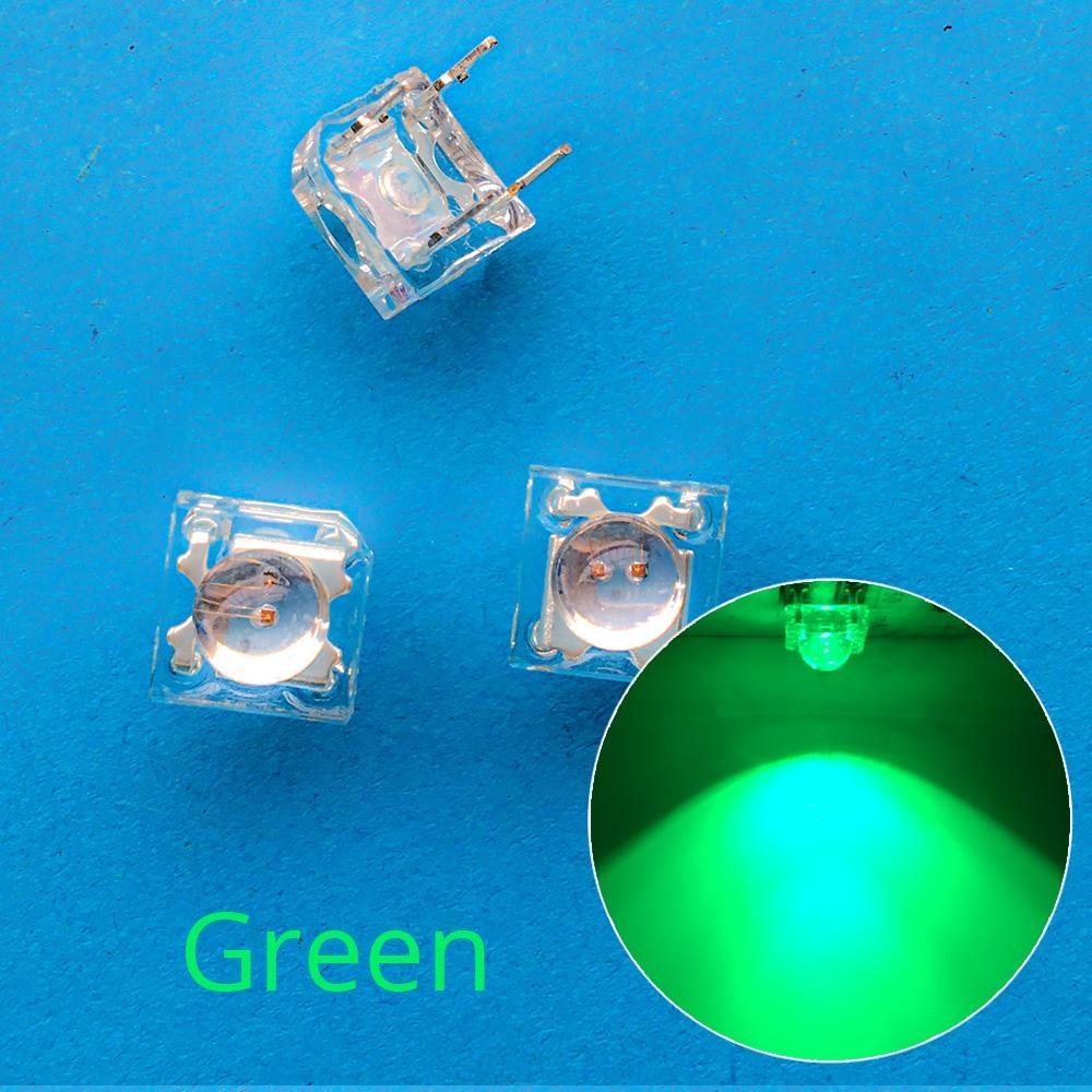 100 peças 5mm vermelho verde azul branco amarelo cúpula super fluxo água transparente piranha diodo 1 9 3 4v led carro lâmpadas diodos luz lâmpada led