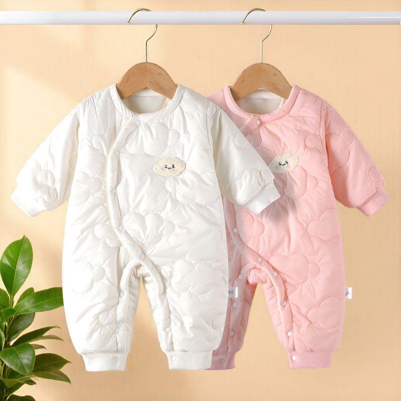 Warm Baby Cotton Padded Winter Romper - Infant Girl Outdoor Crawling Onesie