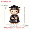 New Creative Graduation Season Bear 2D Acrylic Pendant