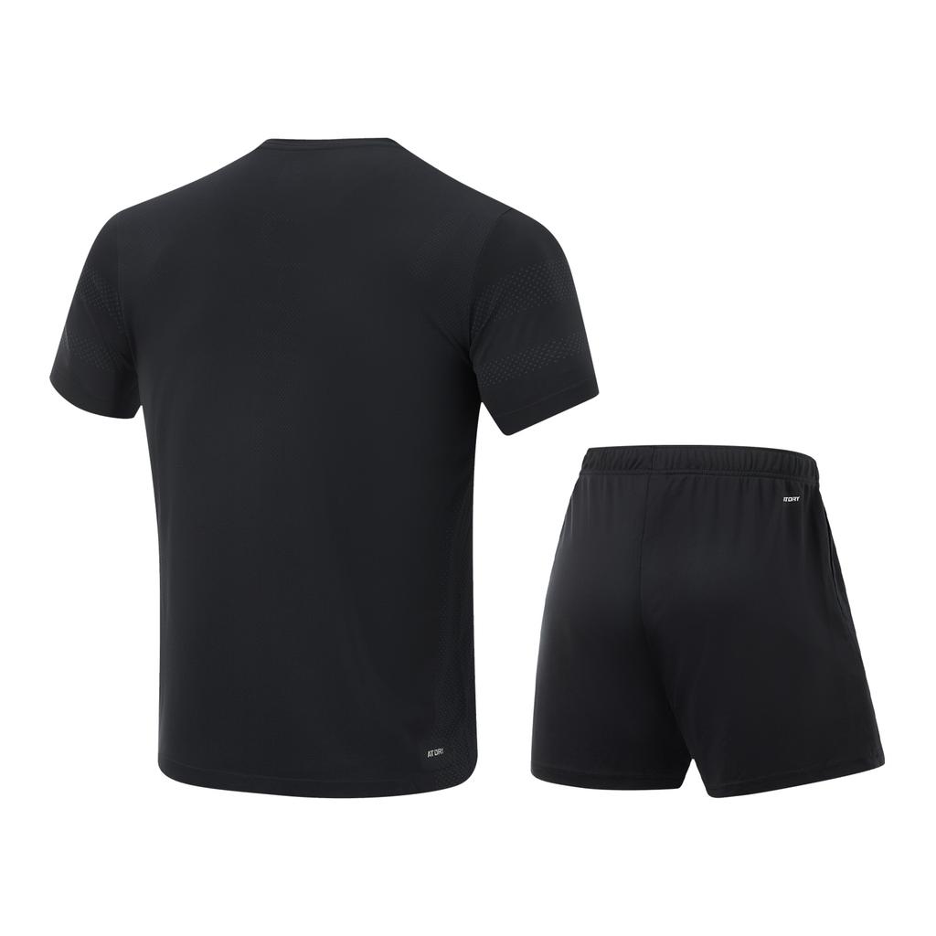 Li-Ning Comfortable Breathable Quick-Dry Casual Sports Suit Unisex Suit Black AATV019-1