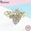 BAMOER Authentic 925 Sterling Silver Crystal Bee Beads Charms Fit for Original Charms