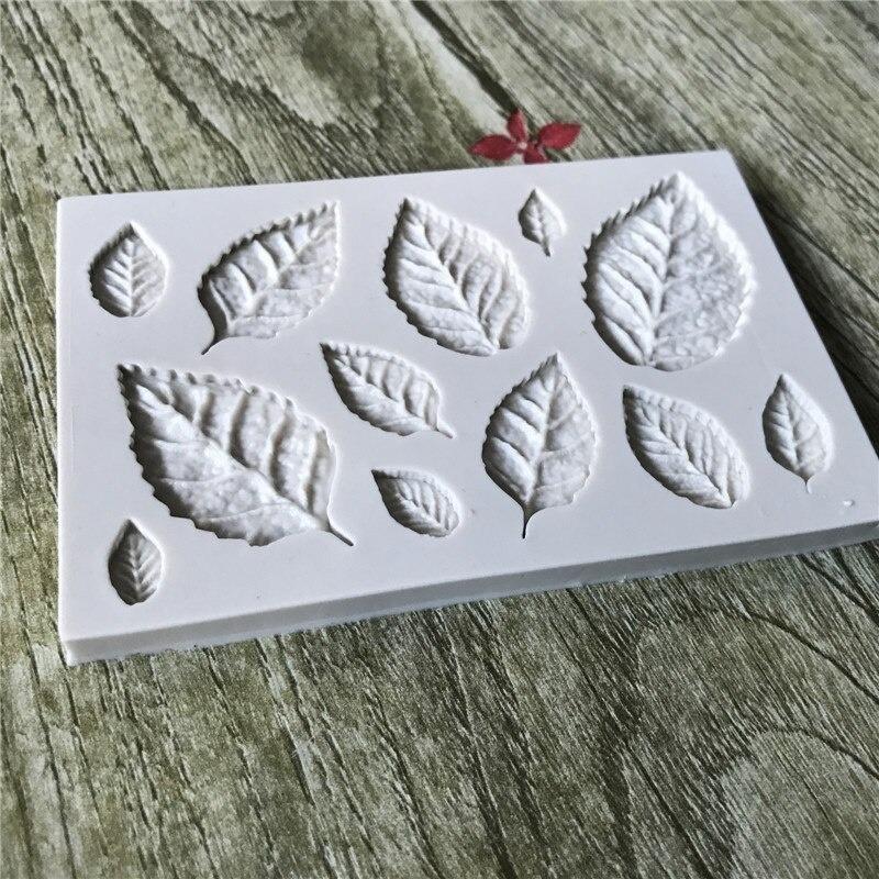 1Pc, Rose Leaf Shape Chocolate Mold, 3D Silicone Mold, Leaf Shape Candy Mold, Fondant Mold, Gum Paste Mold, for DIY Cake Decorat