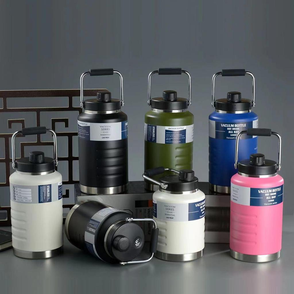 304 Stainless Steel Large Capacity Thermos Cup: Outdoor Insulated Ice Bucket & Fitness Water Bottle
