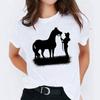 Summer Womens T-Shirts Fashion Retro Top Female Tshirt Oversize Clothes Animal Graphic White 90S Tee Shirt Femme