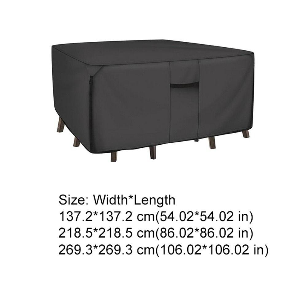 Waterproof Patio Table Cover Sun Protection with Air Vents Furniture Dust Cover Cloth Oxford Cloth Buckle Garden Furniture Cover