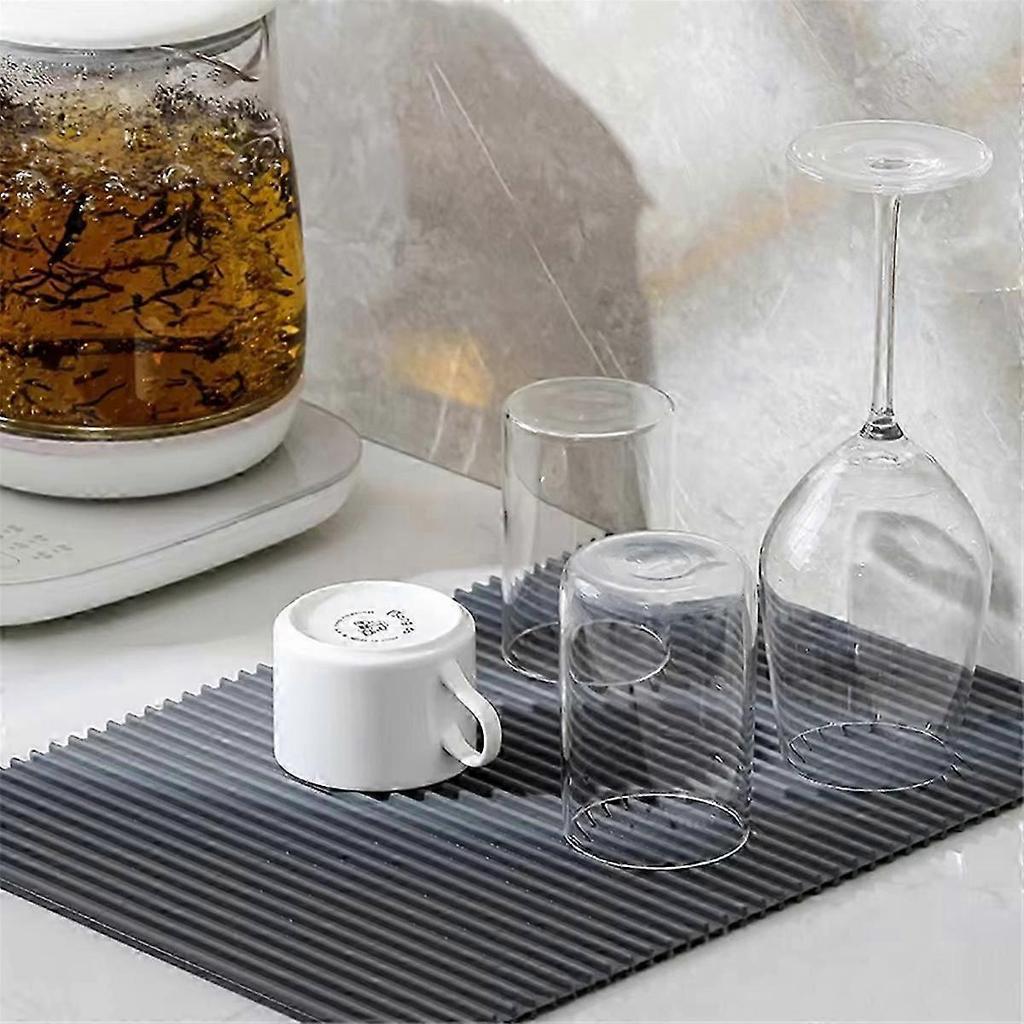 Tapis de Cuisine en Silicone pour Plan de Travail - Haute Température, Anti-Brûlure, Antidérapants Sous-verres et Sets de Table