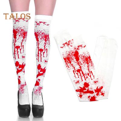 Cadılar Bayramı Eldivenleri Çoraplar Kan Lekesi Baskısı Gizemli Ürkütücü Hemşire Cosplay Perili Ev NPC Malzemesi Esnek Şenlikli Korku Atmosferi Dekorasyonu