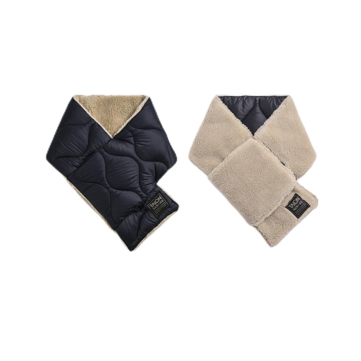 

Taion Down Muffler Dark Navy x Beige One Size R201ALSML-1