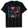 I Heart Love To Finger Paint Im Paint Tshirt Cute Couples Valentines Day Men and Womens Gender Gift Harajuku Vintage Top