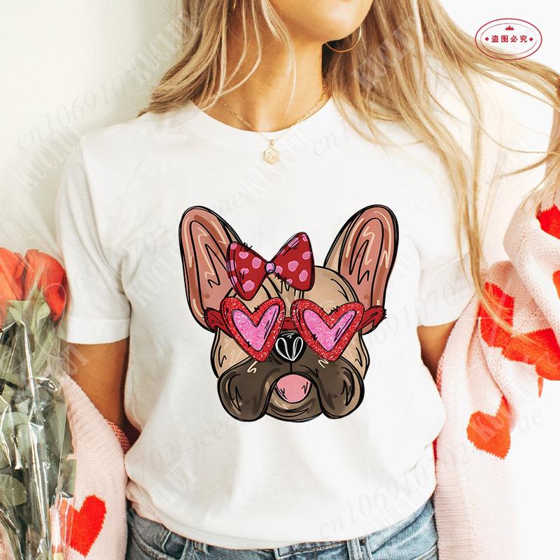 French Bulldog Unisex T Shirt Fashion Dog Graphic Tops Summer Short Sleeve Tees Harajuku Streetwear Aesthetic Female Clothing