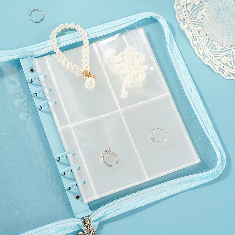 1 Set Candy Colors Convenient Large Capacity Photo Album Includes Sealed Bag Portable Multiple Sizes Multi-Function 25.3x18.5cm
