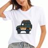 OffRoad Vehicle Adventure Wounisex's Cotton T Shirt, Pure Cotton Premium Print, Durable, Casual And Stylish, Featuring A Classic SUV With Roof Rack De