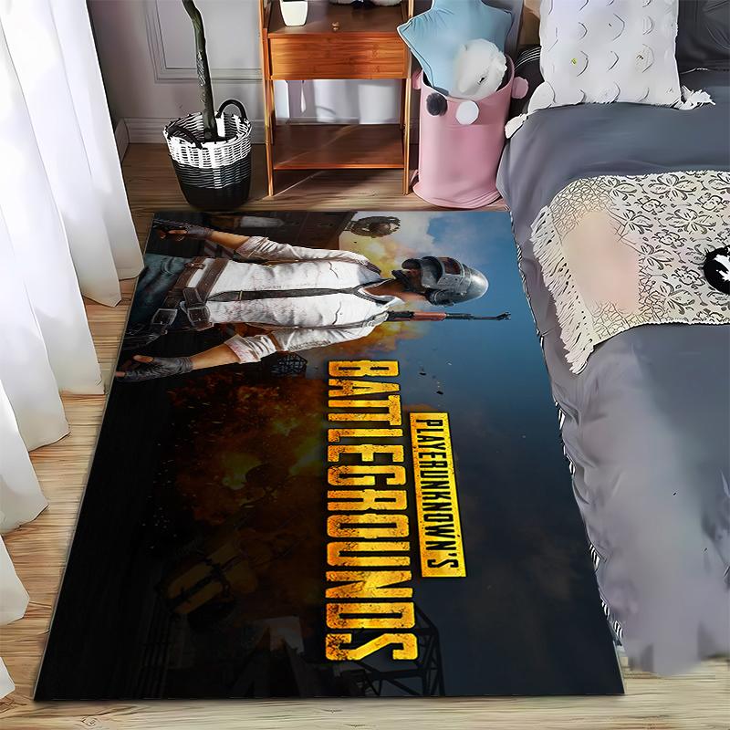 

PUBG game special forces printed flannel carpet, non-slip, suitable for bedroom, living room, and children s room decoration 40x60cm( 15x23in )