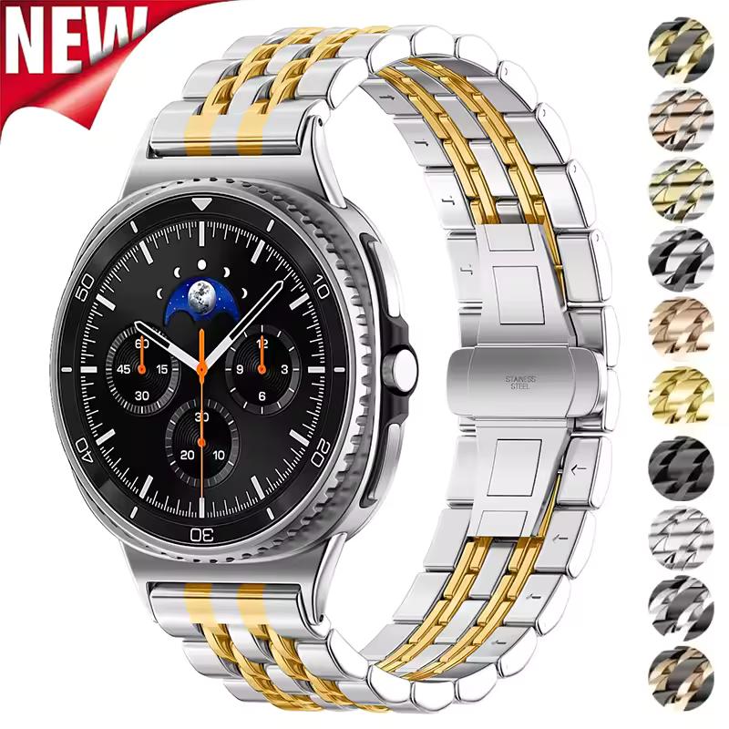 For Samsung Galaxy Watch 8 40/44mm 8 Classic 46mm Metal Bracelet for Galaxy Watch Ultra 2024/2025 47mm Stainless Steel Band Wristband
