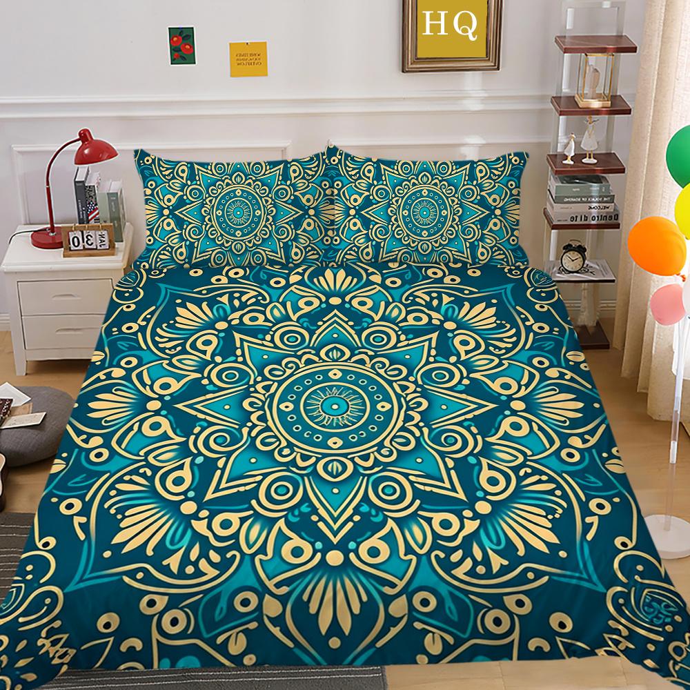 Comforter Cover Set 3D Paisley Printing High Quality Children Home Bedclothes Full Size Quilt Cover Set