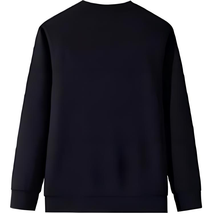 Anta Training Series Sports Casual Simple Solid Color Round Neck Pullover Fleece Sweatshirt Men Sweatshirt Black 152447729N-3