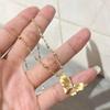 Elegant Brushed Butterfly Pendant Necklace In High-quality Sweet and Light Luxury Collarbone Chain Engagement  Gift
