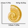 Ocean/Marine Animal Jewelry Set Real Gold Plated Stainless Steel Conch Necklace/Ear Studs/Rings For Women Accessories No Tarnish
