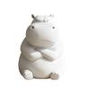 3D Printed Angry Little Hippo Figurine, Cute Mini Hippopotamus Statue, Funny Collectible Animal Ornament for Home Living Room, Office Desktop Decor