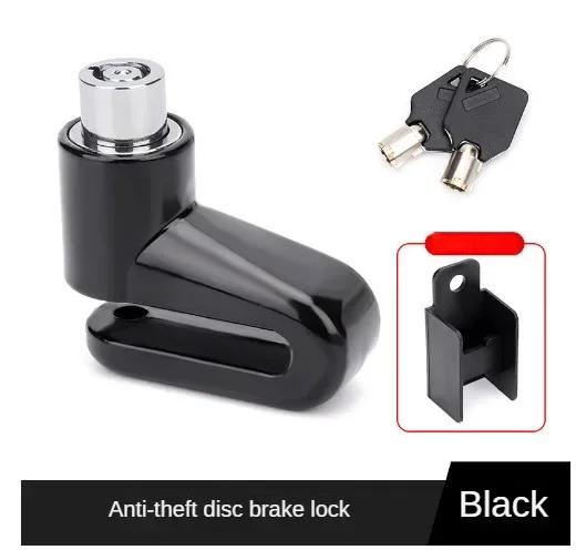 

Bicycle Anti-Theft Lock Motorcycle Wheel Disc Brake Lock Padlock with 2 Keys for Mountain Bike Electric Scooter Motorcycle чёрный