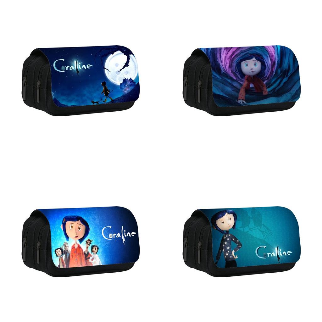 Coraline Pennfodral Dubbelskikt Förvaring Med Polyestermaterial För Barn Och Studenter