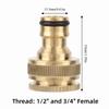 4PCS Quick Connect Hose Connector 1/2" and 3/4" Female Thread Hose Adapter  Garden Irrigation
