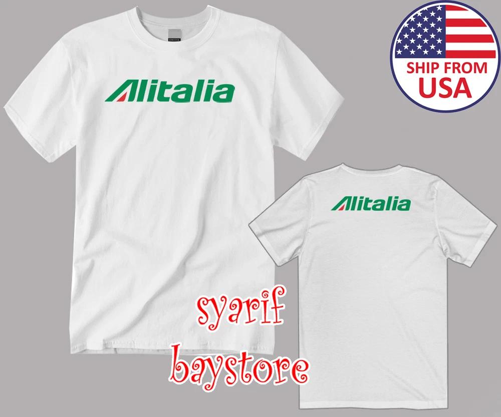 Alitalia Airlines Men s White Size S to 5XL L