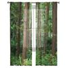 Green Forest Modern Curtains For Living Room Transparent Tulle Curtains Window Sheer For The Bedroom Accessories Decor