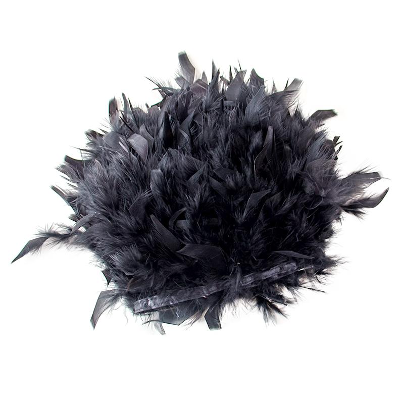 Feather1Meter Black Ostrich Goose Marabou Turkey Feathers Trim Fringe Sewing Ribbon For DIY Dress Sewing Crafts Clothing Decoration