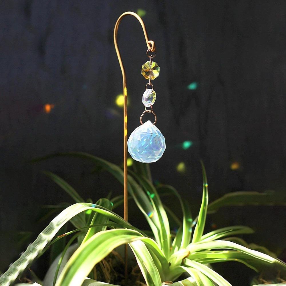 

Reflective Crystal Suncatcher Bonsai Exquisite Plant Decoration Decorative Plant Stakes Courtyard Style 3