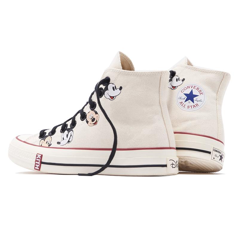 KITH X Disney X Converse Chuck 1970s Hi Mickey Mouse Collection Comfortable & Stylish High-Top Canvas Shoes Unisex White