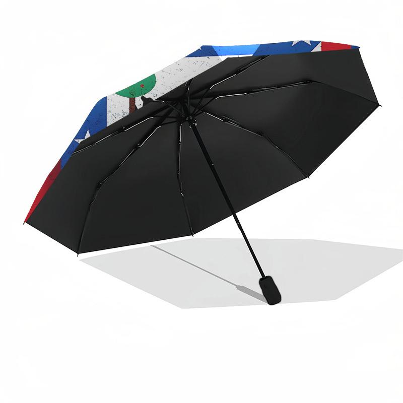 American Flag, Bear- Automatic Opening and Closing, 8-rib Structure Portable Umbrella, Suitable for Men and Women in All Seasons - Perfect G