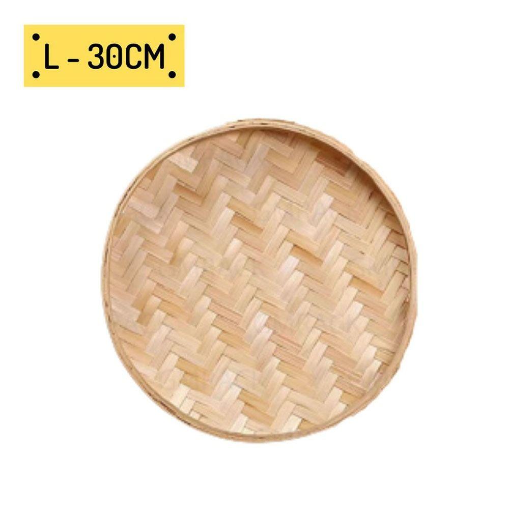 1Pcs 4 Size Bamboo Sieve DIY Decorative Dessert Plate Durable Kitchen Storage Tray