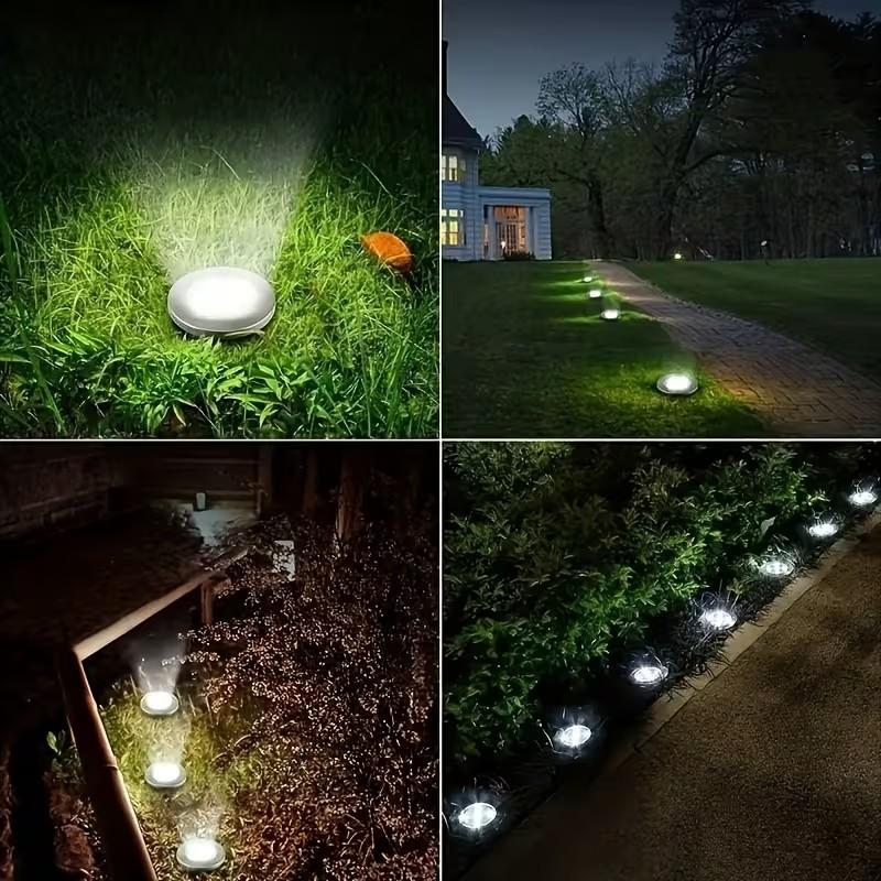 Słoneczne lampy zewnętrzne do wkopania z 16 diodami LED Zewnętrzne dekoracyjne oświetlenie krajobrazu Słoneczne lampy trawnikowe do ogrodów, dziedzińców i ścieżek