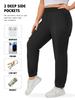 1XL-5XL Übergröße Sporthose Lange Hose für Damen mit Bündchen an den Knöcheln Workwear-Stil Locker sitzende Lässige Jogginghose mit Taschen.