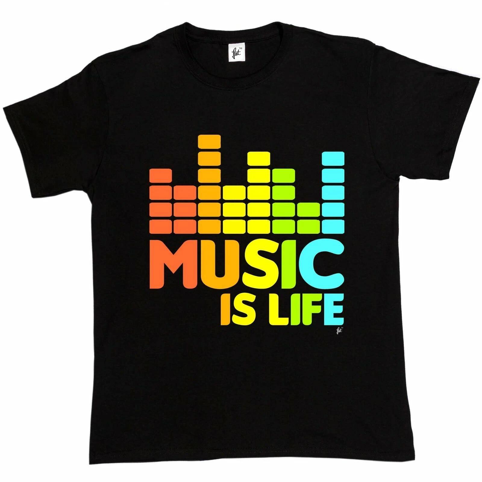 Music Is Life Hip Hop Dance Grunge Garage Rock Acid Beat Dubstep Mens T-Shirt S