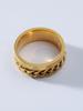 Stainless Steel Roman Numeral Chain Ring - European & American Fashion Jewelry