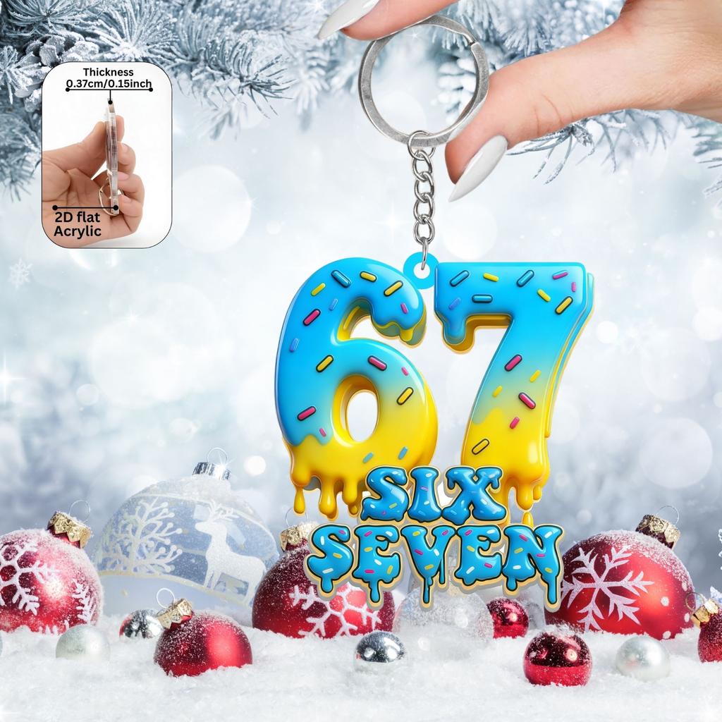 2D flat acrylic keychain - multiple colors available, perfect for backpack decoration and car key pendant