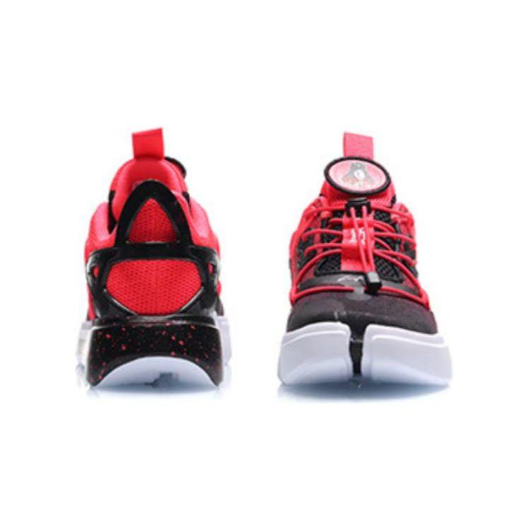 Li Ning Childrens Wudao Trend Sports Casual Shoes Kids Casual Shoes Black Red YKCQ146-3