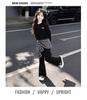 Girls' Korean Style Plaid Hoodie & Flare Pants Set - Autumn Two-Piece Outfit 2026