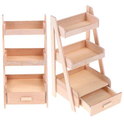 1/12 Ölçekli Ahşap Minyatür Ahşap Raf Çiçek StandıModel Dollhouse Mobilya Dekor
