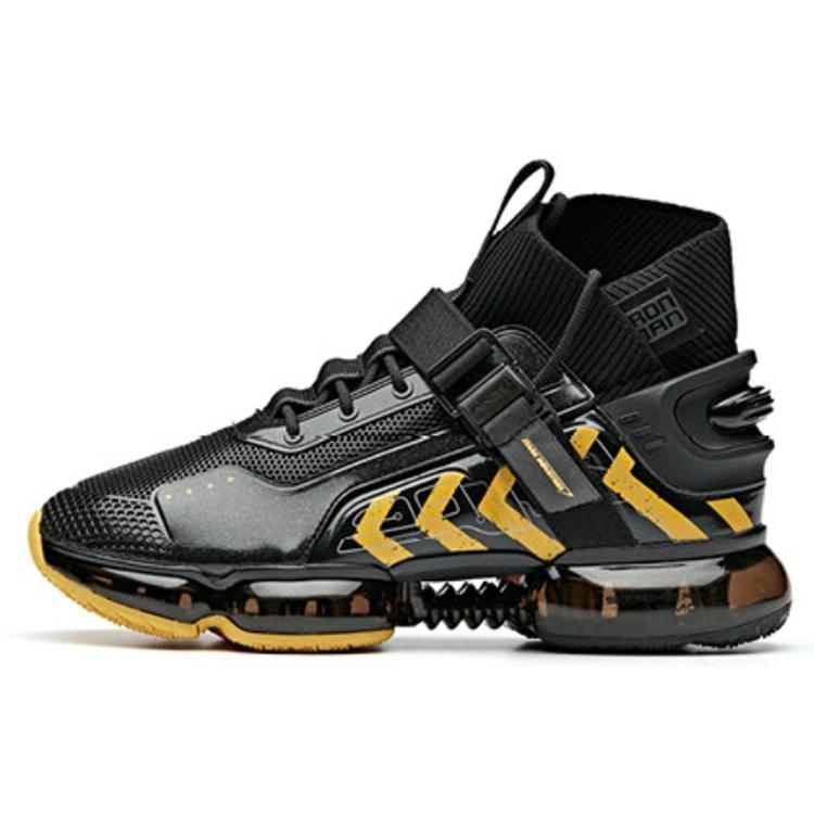 

New MARVEL x Anta Abrasion Resistant Slip Resistant Shock Absorbers High top Running Shoes Men s Black Yellow 91947012-1 40