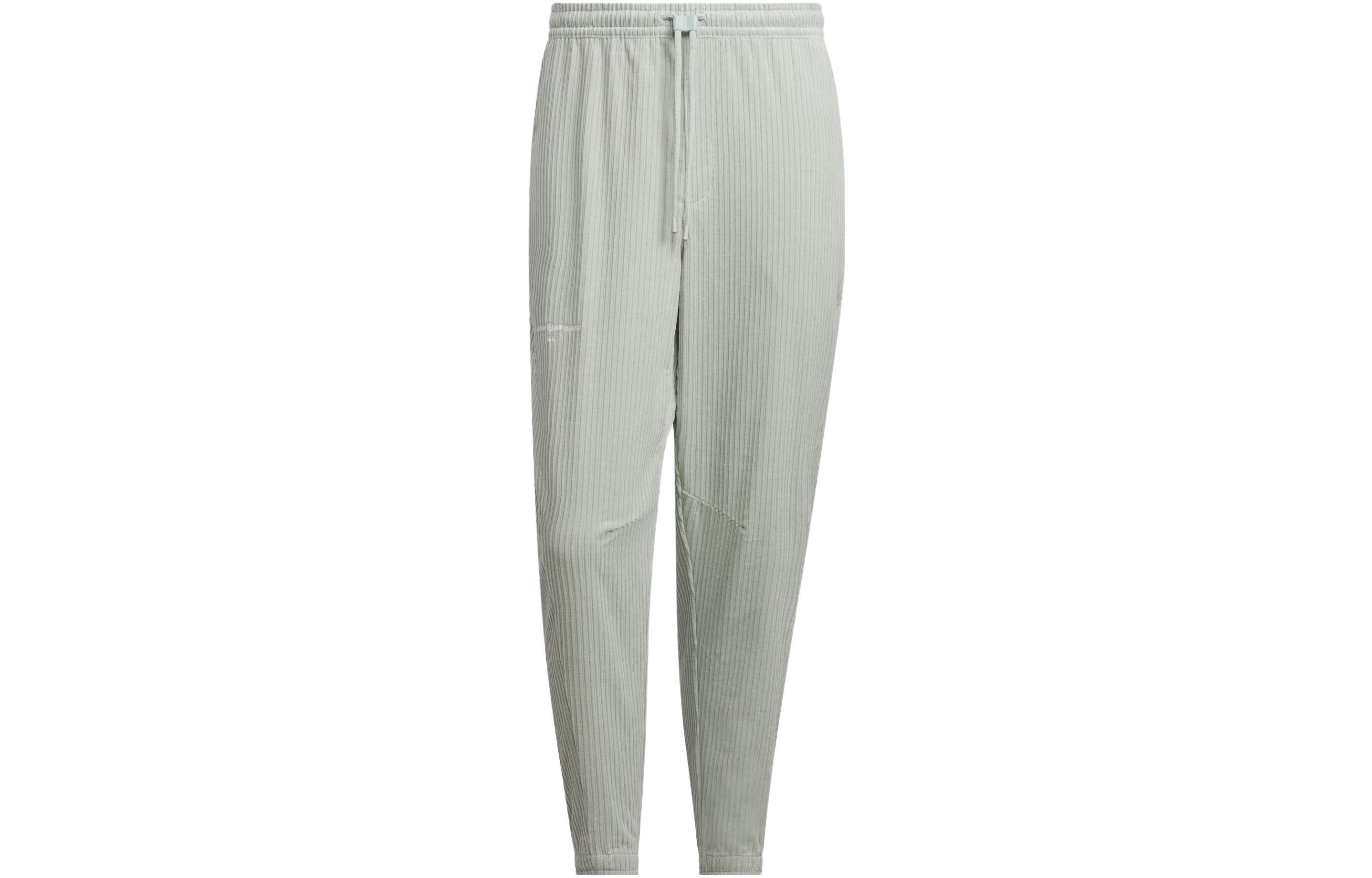 Adidas Lounge Knitted Sweatpants Men s Silver Gray Moderate Cuffed Pants IQ1390 S
