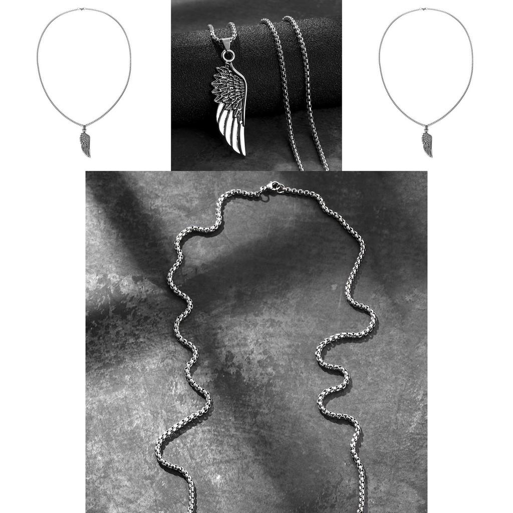 Stylish Alloy Feather Necklace For Men Unique Geometric Pattern Perfect For Gifting