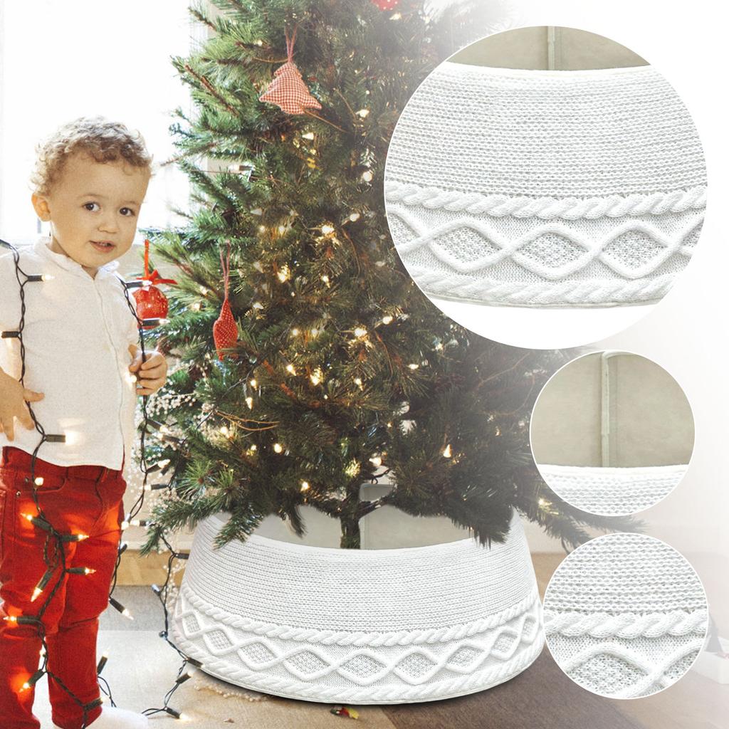 Christmas Knitted Tree Skirt Christmas Tree Apron Christmas Decorations