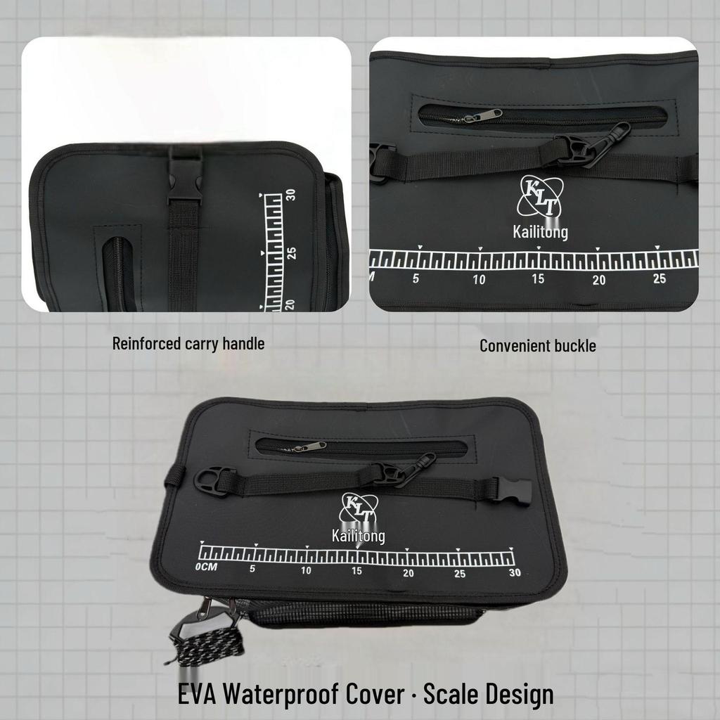 Portable Foldable Floating Fish Protection Bucket - Outdoor Sea Fishing Gear Basket and Net Bag
