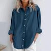 Women's Fashion Casual Solid Colour Cotton Button Cardigan Long Sleeve Top