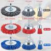 Nylon grinding brush 9-piece set, including wheel brush and cup brush, paint and rust removal cleaning brush for electric drill