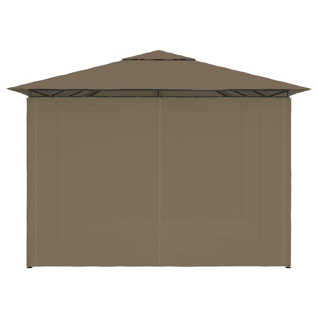 Garden Tent with Curtains 4 X 3 M Taupe 180 G M²