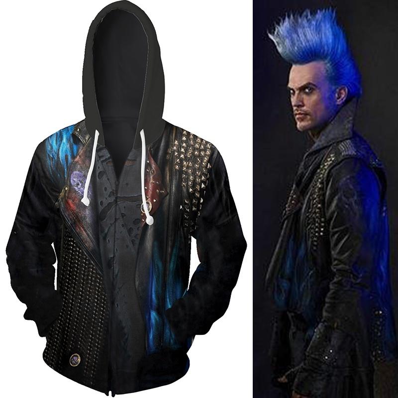 And Versatile Descendants 3 Hades Hoodie Cosplay Costume For Autumn Outdoor Activities**